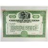 Image 1 : AZ. Callahan Zinc-Lead Co. 1910-30 Specimen Stock Cert <100 Shrs XF Green ABN