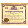 Image 1 : IL. Wellington Coal Co., 1888, Issued Stock Certificate.