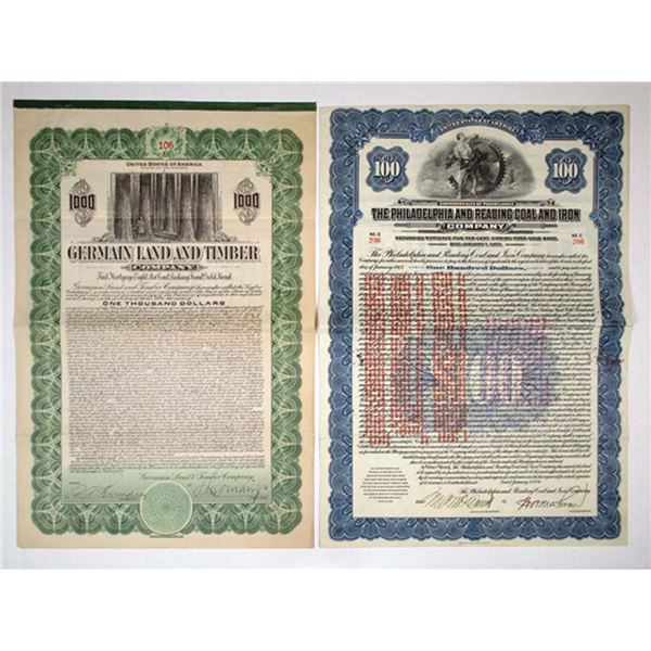 PA. Philadelphia & Reading Coal & Iron Co., 1924. $100 I/U 5% Coupon Bond, F-VF