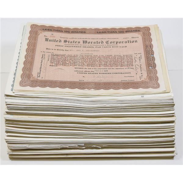 U.S. Stocks and Bond Group  Lot of Miscellaneous Stock Certificates, ca. 1930-80s