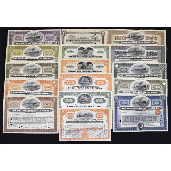 Maritime and Shipping, ca. 1920s to 1950s, Stock and Bond Assortment.