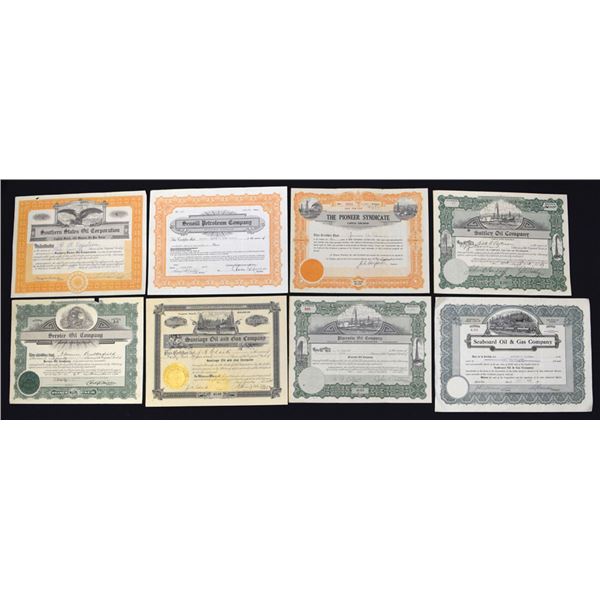 Various States. Oil Co. Stock Certificates, ca. 1900s to 1950s.