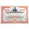 Image 1 : Lincoln Printing Co 1920-40s Specimen Stock Certificate <100 Shrs XF SBN Orange