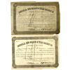 Image 1 : MO. Louisville, New Orleans & Texas Railway Co., 1884, I/C Stock Certificate Pair Including S/N 1.