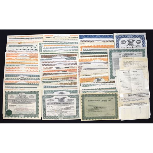 Real Estate and Building Company Stocks and Bonds, ca.1918 to 1960s