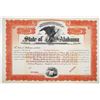 Image 1 : AL. State of Alabama, 1906 $1000 Specimen 4% Registered Renewal Bond, VF ABN Orange