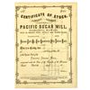 Image 1 : HI. Pacific Sugar Mill, ND (ca.1880s), Unissued Stock Certificate.