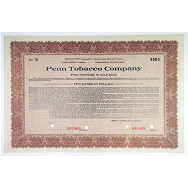 PA. Penn Tobacco Co. 1928.