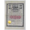 Image 1 : PA. Rochester Water Co., 1888 $1000 I/U 6% Sinking Fund Gold Coupon Bond, XF