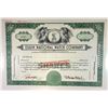 Image 1 : IL. Elgin National Watch Co. 1940-50 Specimen Stock Certificate <100 Shrs XF ABN