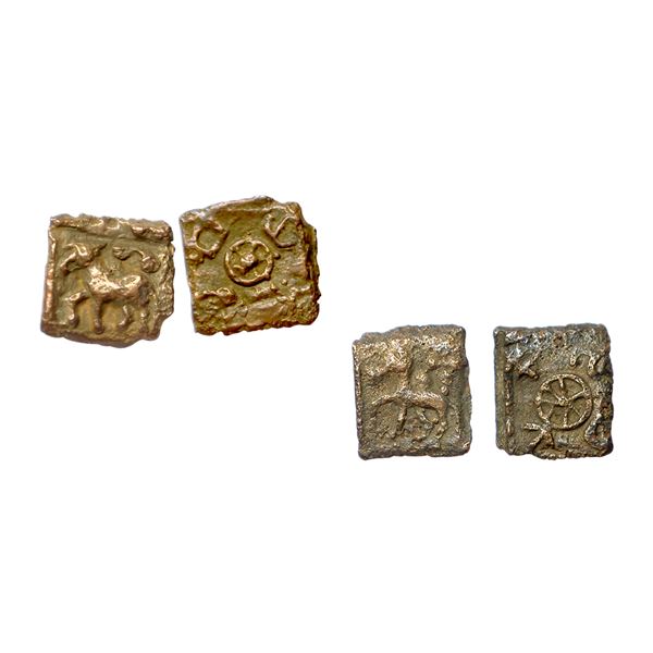 Ancient, Post Mauryan (2nd-1st Century BC), Cast Copper Unit, Set of two, 1.06 gms, 1.02 gms