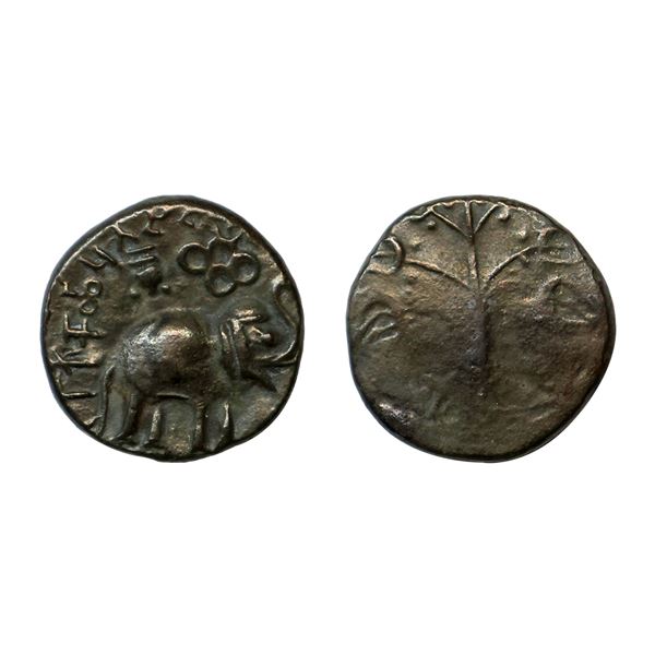 Satavahana Dynasty, Kochiputa Siri Satakarni (60-50 BC), Copper Unit, 5.58 gms,