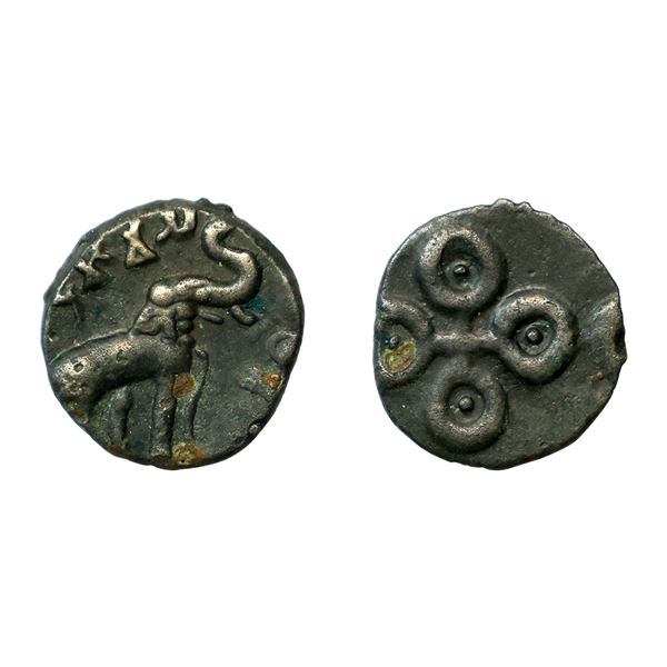 Ancient, Satavahanas, Universal type, Sivasiri Pulumavi (152-160 AD), Potin Unit, 2.95 gms,