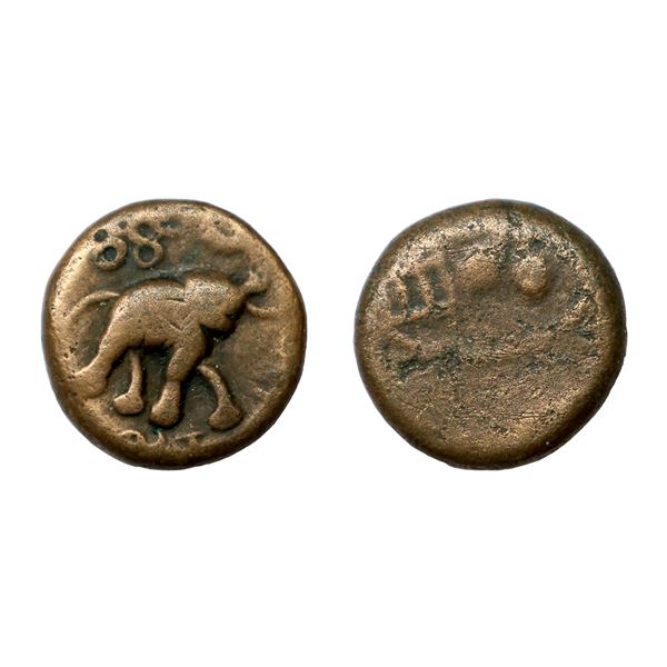 Satavahana Dynasty, Sri Satakarni (100-50 BC), Nasik Region, Copper Unit, 10.39 gms