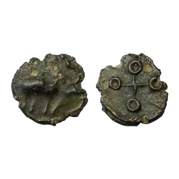 Ancient, Satavahana, Nasik Region, Siri Satakarani (1st Century BC), Potin Unit, 0.54 gms,