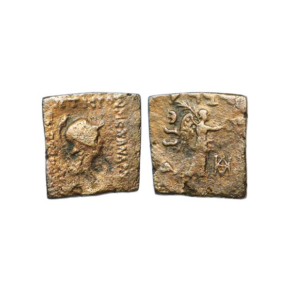 Indo-Greeks, Menander I Soter. (155-130 BC), Copper Unit, 11.53 gms