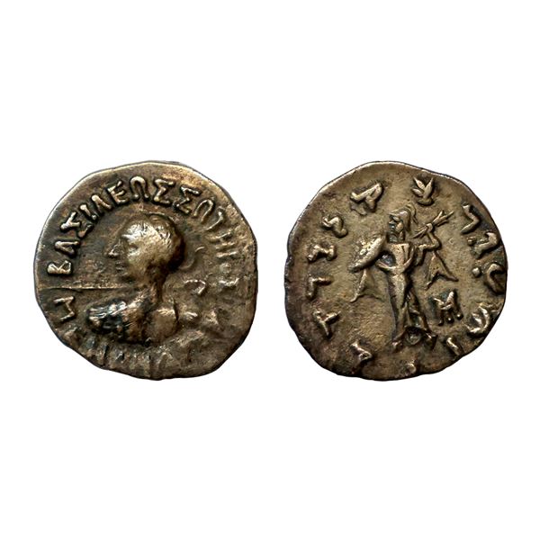 Ancient, Indo Greek, Menander I (c. 165-130 BC), Silver Drachma (Indian standard), 2.25 gms,