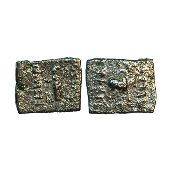 Ancient, Indo-Greeks, Philoxenus (100-95 BC), Copper Unit, 6.66 gms
