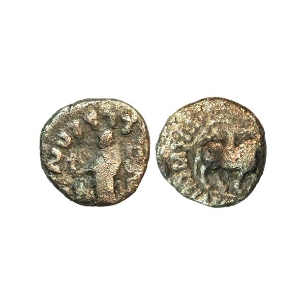 Indo Scythian, Azes II (35 BC-5 AD), Billon Drachm, 1.75 gms