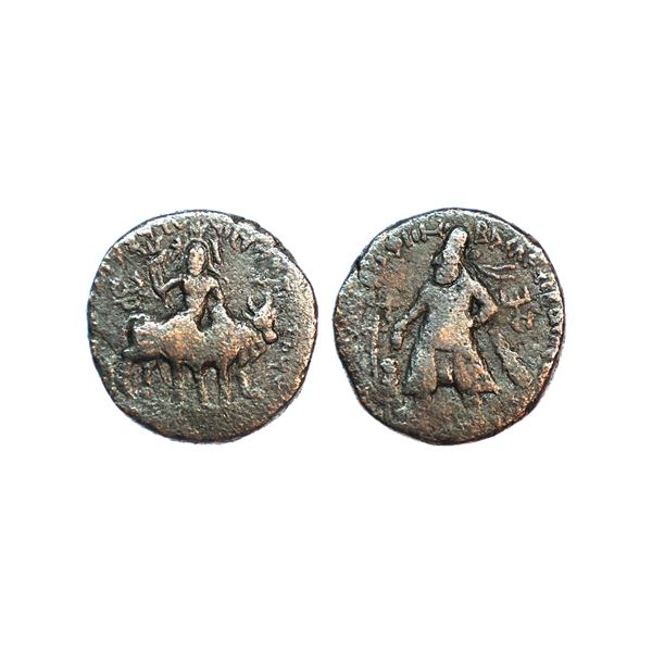 Ancient, Kushans, Vima Kadphises (110-127 AD), Copper Tetradrachm, 15.95 gms,