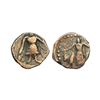 Image 1 : Ancient, Later Kushanas, Imitation of Vasudeva I ( late 2nd Century AD), Copper Drachm, 4.54 gms