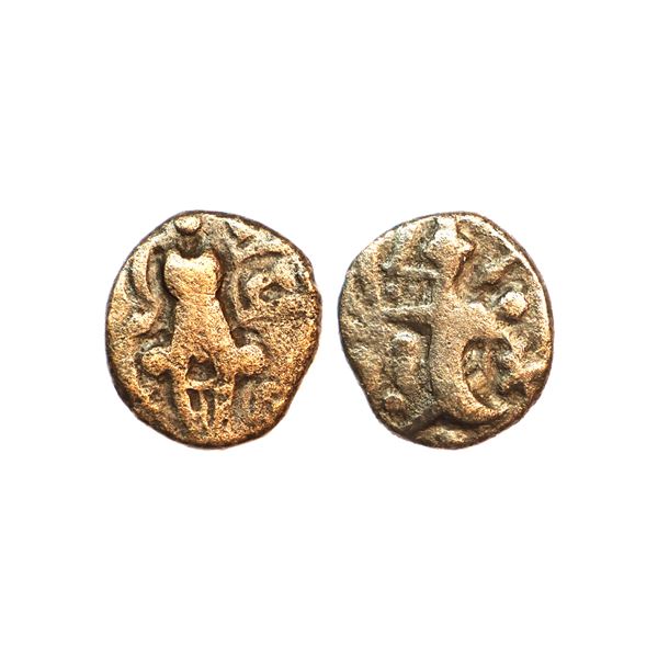 Ancient, Karkota Dynasty, Kashmir, Pratapaditya (c. 7th Century AD), Debased Gold Dinara, 5.21 gms