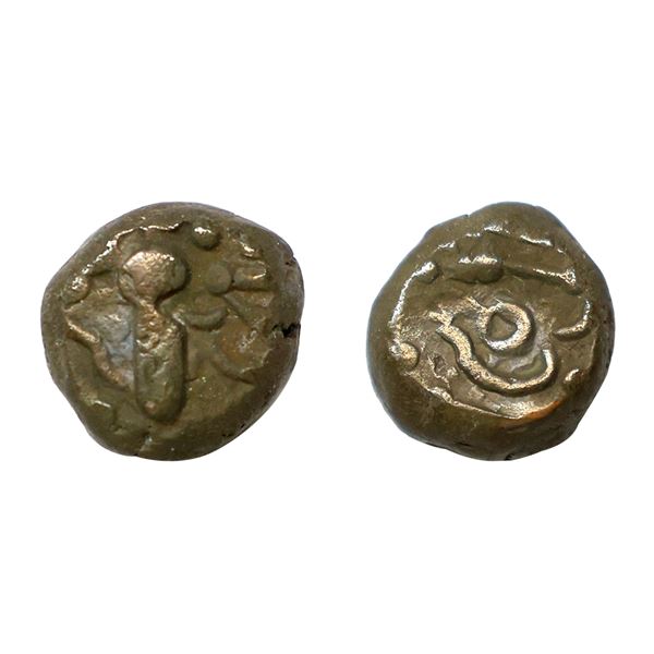 Paramaras of Malwa, Anonymous Issue, Debased Silver Gadhaiyya, 4.11 gms