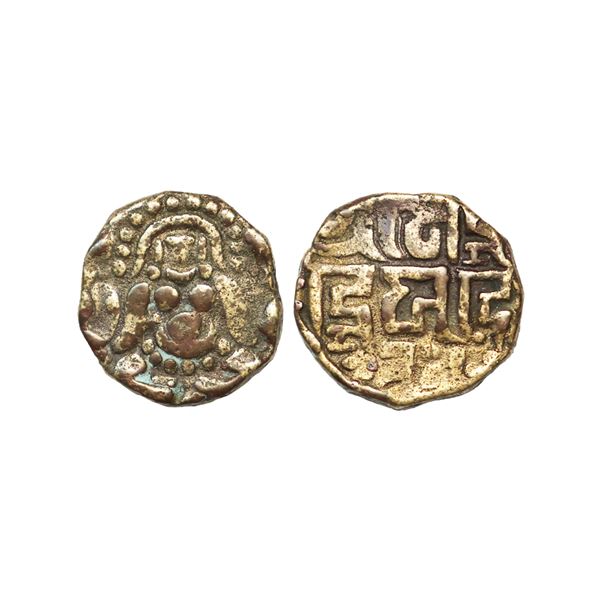 Gahadavalas of Kanauj & Kashi (Varanasi), Govinda Chandradeva (1114-1154 AD), Debased Gold 4 ½ Masha