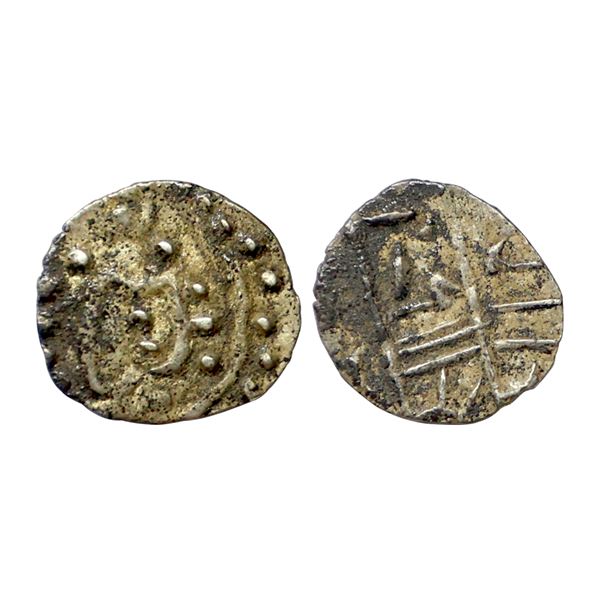 Hindu Medieval, Kalachuris of Ratnapur, Jagapala Deva (1100-1150 AD), Silver Pana, 0.19 gms