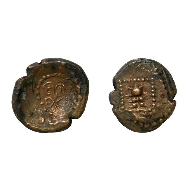 Vijayanagar Feudatories, Madurai Nayakas, (16-18c AD), Copper Kasu, 2.85 gms