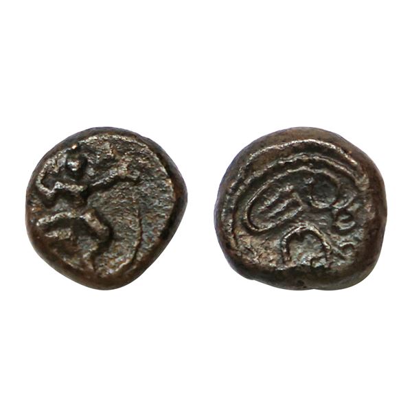 Vijayanagar Feudatories, Madurai Nayakas, Chokkanatha Nayaka, (1662-82 AD), Copper Kasu fraction, 1.