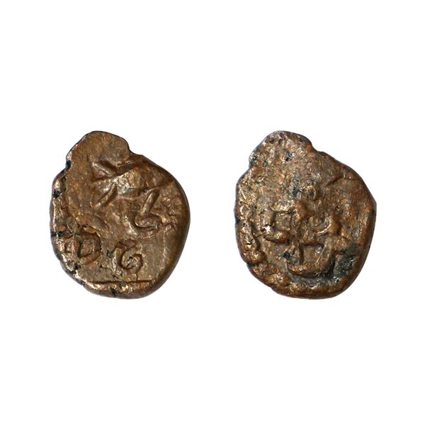 Post Vijayanagar, Local Polygars issue, (17th -18th Century AD), Copper Kasu, 1.62 gms,