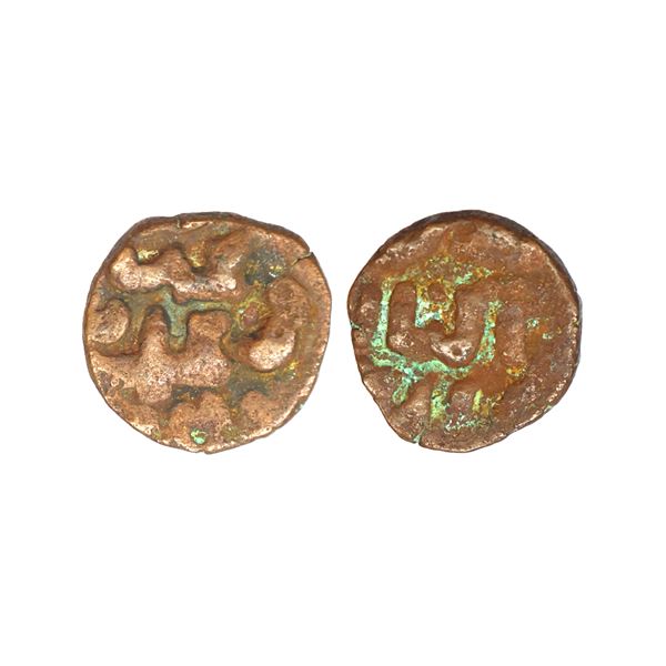 Bahmani Sultanate, Mahmud Shah ( AH 887-924, 1482-1518 AD), Copper 1/3 Ghani, 4.68 gms