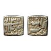 Image 1 : Mughal, Akbar (AH 963-1014, 1556-1605 AD), Silver Square 1/2 Rupee, 11.18 gms