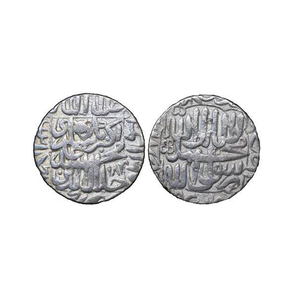 Mughal, Akbar, Silver Rupee, 11.28g, mint off flan, AH 984,