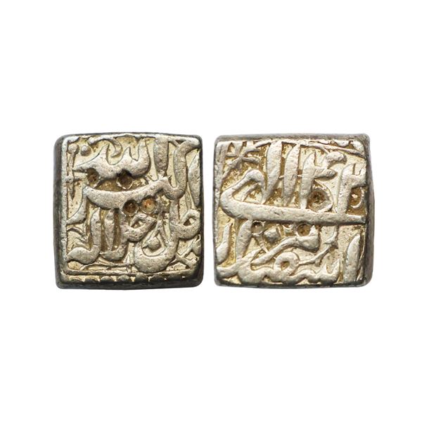 Mughal, Akbar, Silver Square Rupee,11.34g