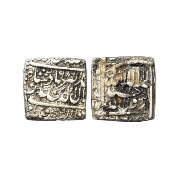 Mughal, Akbar, Silver Square Rupee, 11.26g