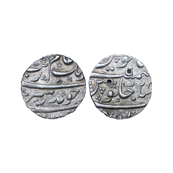 Mughal, Aurangzeb, Silver ½ Rupee, 5.73g, Khambayat Mint, AH 1089/22 (KM 294.4)