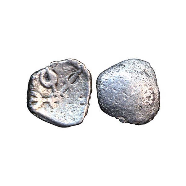 Gandhara Mahajanapada, (6th-5th Century BC), set of two coins, Silver 1/8 Shatamana, 1.23 gms