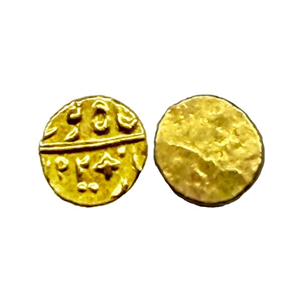 Mughal, Shah Alam II (AH 1174-1221, 1759-1806 AD), Gold ½ Fanam, 0.17 gms, Uniface, AH 1192, Herrli 