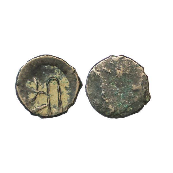 Manipur State, Anonymous issue, Bell metal Sel, 0.54 gms