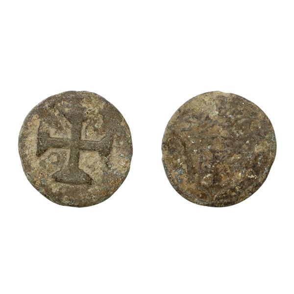 Indo Portuguese, Tin 20 Bazarucos, 16.55 gms