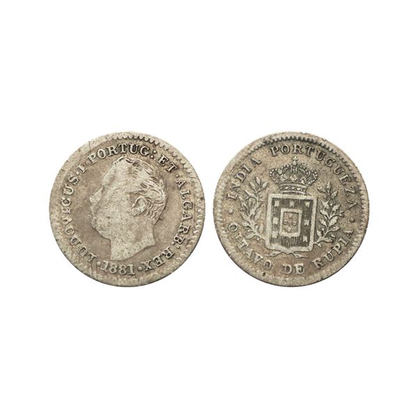 Portugueza India, Silver 2 Annas, 1881