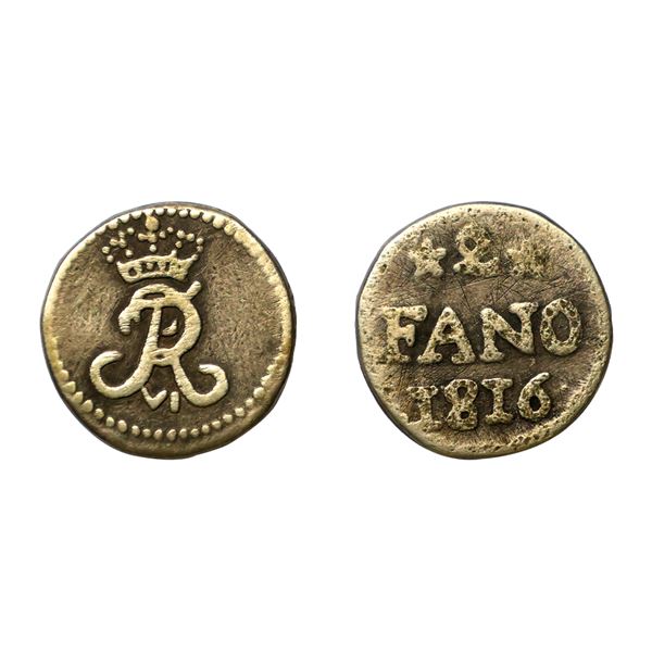 Indo Danish, Frederik VI (1808-1839 AD), Silver 2 Fano, 2.77 gms