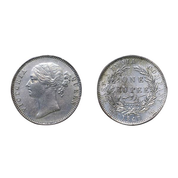 Victoria Queen, Silver Rupee, 1840, W.W.S.
