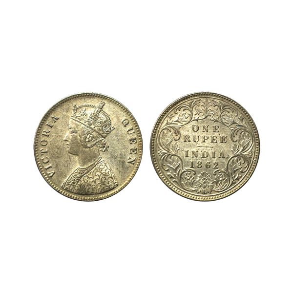Victoria Queen, Silver Rupee, 1862
