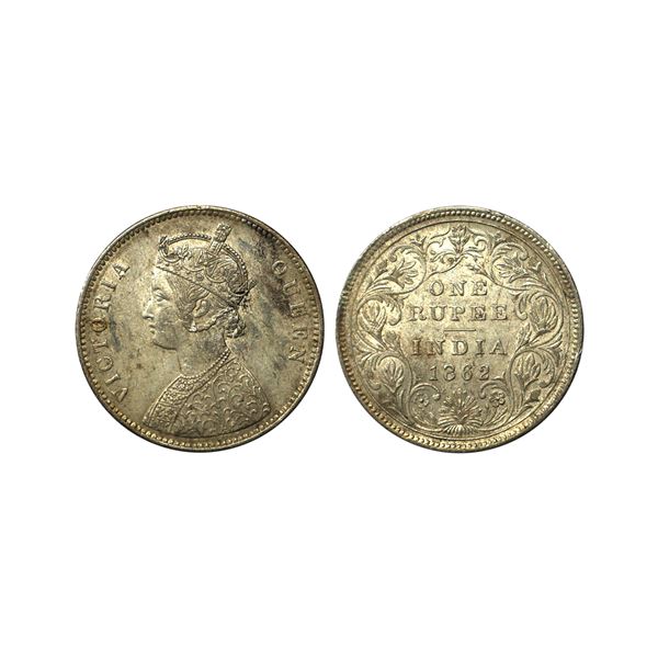 Victoria Queen, Silver Rupee, 1862