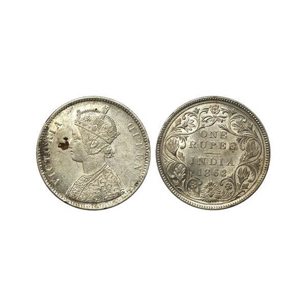 Victoria Queen, Silver Rupee, 1862