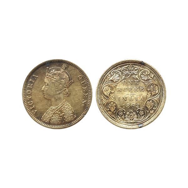 Victoria Queen, Silver Rupee, 1862