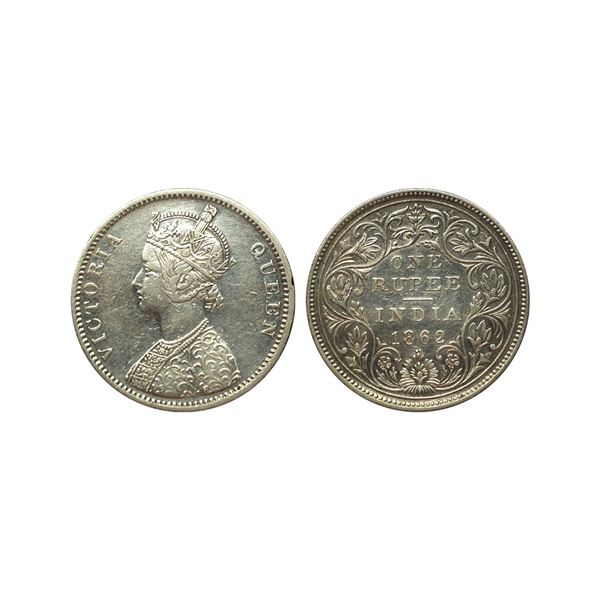 Victoria Queen, Silver Rupee, 1862